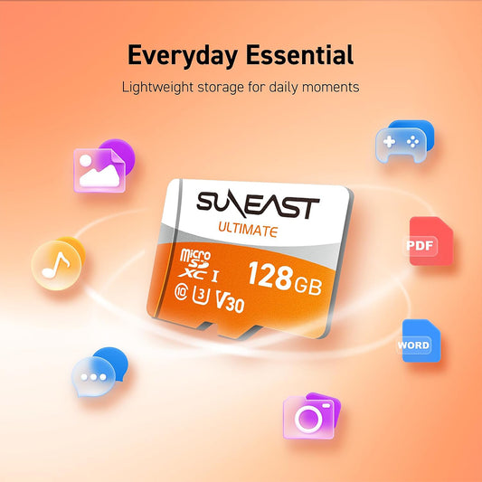 SUNEAST ULTIMATE PRO MicroSD SDHC/XC Card UHS-I V10/30 Orange series