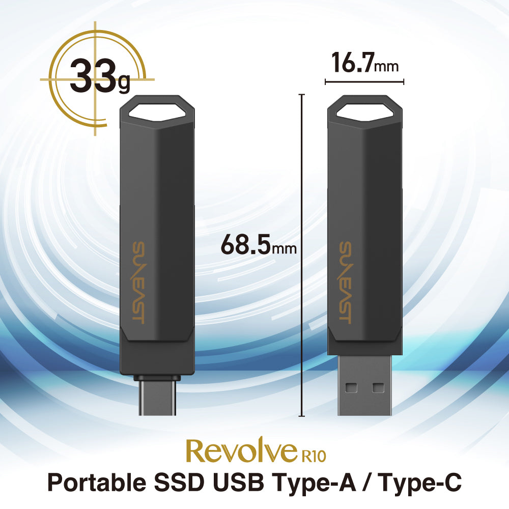 SUNEAST PSSD Revolve R10 series USB-A 3.2 & USB-C 3.2